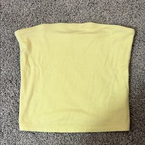 American Eagle Outfitters Soft & Sexy Ribbed Top in Light Yellow
